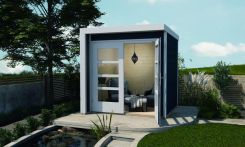 Weka Designhaus 262 A, 205 x 209 anthrazit, Panorama-Doppeltür