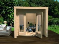 Weka Designhaus 263 Gr.1, 239 x 234, Tür und 2 Fensterpaneele, natur