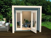Weka Designhaus 263 Gr.1, 239 x 234, Tür und 2 Fensterpaneele, grau
