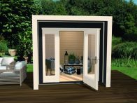 Weka Designhaus 263 Gr.1, 239 x 234, Tür und 2 Fensterpaneele, anthrazit