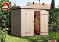 Weka Gerätehaus 344, 180 x 135 cm, mit Tür, Flachdach, ohne Boden