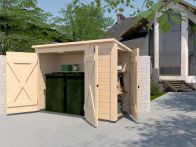 Weka Multibox mit Regalsystem, natur unbehandelt, 205 x 84 cm (367.2007.10010)