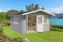 Weka Gartenhaus 401 Gr.2 , 444,6 x 480 cm, grau/weiss