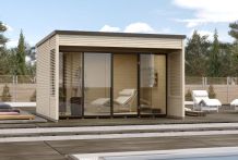 Weka Designhaus Cubilis 2.0 Gr. 1, mit Glastür und Seitenpaneelen,  natur