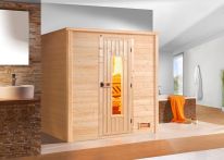 Weka Massivholzsauna Bergen 2 mit Holztür 198x198 cm