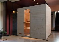Weka Massivholzsauna Valida 4 mit Glastür 239x189 cm