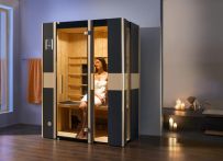 Weka Infrarotkabine MILA2 Anthrazit / Elfenbein - 137x100x190 cm