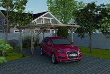 Weka Einzelcarport 606 A Gr. 1, 300 x 500 cm