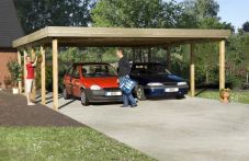 Weka Doppelcarport 609 Gr. 2, 604 x 812 x 214 cm, mit Stahltrapezblechdach