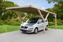 Weka Y-Flachdach Carport, 300 x 362 cm, ohne Dachplatten