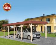 Weka Leimholz-Flachdach Einzel-Carports 615 Gr.2, 294 x 784 cm (615.3483.00.00)