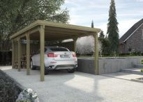 Weka Flachdach-Einzel-Carports 617 Gr.2, 294 x 591 cm (617.3260.00.00)
