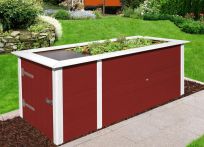 Weka Profi Hochbeet 669, 205 x 79 cm, schwedenrot/weiß (669.200.813.010)