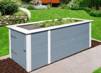Weka Profi Hochbeet 669, 205 x 79 cm, grau/weiß (669.200.815.010)