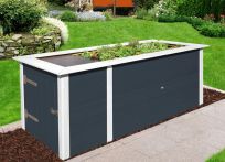 Weka Profi Hochbeet 669, 205 x 79 cm, anthrazit/weiß (669.200.816.010)