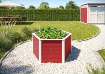 Weka Elementhochbeet 6-Eck, 669, 21 mm, rot