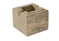 Weserwaben Vario-Line Einsatzstein 1/2 glatt Créme-Beige meliert glatt | 20x20x16,7 cm
