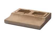 Weserwaben Übergangsstein Créme-Beige meliert glatt | 40x35x8,0/4,0 cm