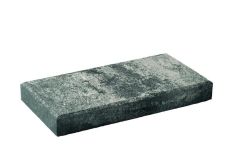 Weserwaben Vario-Line Abdeckstein Anthrazit-weiß meliert glatt | 40x20x5 cm