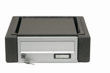 Weserwaben Trend-Line Pfeilerelement mit Briefkasten Silber Eloxiert, Anthrazit nuanciert glatt (1499203)