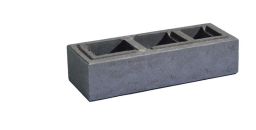 Weserwaben Trend-Line Mauerstein 1 1/2 Long Grau-Terra meliert glatt | 57x19x12 cm