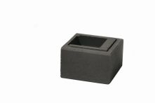 Weserwaben Trend-Line Mauerstein 1/2 Anthrazit glatt | 19x19x12 cm