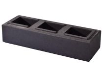 Weserwaben Trend-Line Mauerstein 1 1/2 Long Anthrazit glatt | 57x19x12 cm