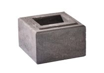 Weserwaben Trend-Line Mauerstein 1/2 Anthrazit nuanciert glatt | 19x19x12 cm