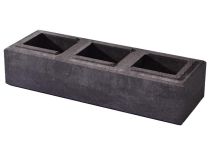 Weserwaben Trend-Line Mauerstein 1 1/2 Long Anthrazit nuanciert glatt | 57x19x12 cm