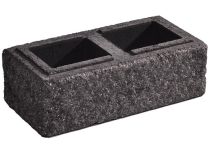 Weserwaben Trend-Line Mauerstein 1/1, Lava Anthrazit, CRUSH | 38,0 x 19,0 x 12,0