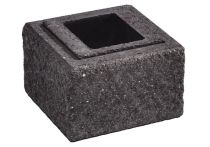 Weserwaben Trend-Line Mauerstein 1/2, Lava Anthrazit, CRUSH | 19,0 x 19,0 x 12,0