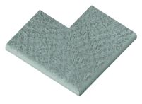 Weserwaben Margo Beckenrandstein Element Außenecke 90° flach, Perlgrau geflammt | 49,5/49,5 x 31,0 x 3,2